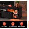 imageWLIVE 63 Inch TV Stand LED Entertainment Center for 60 to 70 Inch TV Modern TV Console with 2 Drawers TV Stands for Living Room BlackBlack