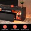 imageWLIVE 63 Inch TV Stand LED Entertainment Center for 60 to 70 Inch TV Modern TV Console with 2 Drawers TV Stands for Living Room BlackBlack