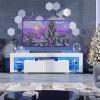 imageWLIVE 63 Inch TV Stand LED Entertainment Center for 60 to 70 Inch TV Modern TV Console with 2 Drawers TV Stands for Living Room BlackWhite