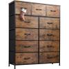 imageWLIVE 9 Drawer Dresser and 11 Drawer Dresser Set Dresser for Bedroom Closet Hallway Storage Dresser Organizer Unit Dressers ampamp Chests of Drawers with Fabric Bins