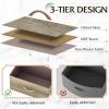 imageWLIVE 9Drawer Dresser Fabric Storage Tower for Bedroom Hallway Entryway Closet Tall Chest Organizer Unit with Fabric Bins Steel Frame Wood Top Easy Pull Handle Rustic Brown Wood Grain PrintGreige