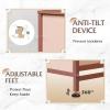imageWLIVE 9Drawer Dresser Fabric Storage Tower for Bedroom Hallway Entryway Closet Tall Chest Organizer Unit with Fabric Bins Steel Frame Wood Top Easy Pull Handle Rustic Brown Wood Grain PrintPink