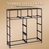 imageWLIVE 9Drawer Dresser Fabric Storage Tower for Bedroom Hallway Entryway Closet Tall Chest Organizer Unit with Fabric Bins Steel Frame Wood Top Easy Pull Handle Rustic Brown Wood Grain PrintAdark Grey