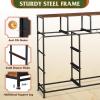 imageWLIVE 9Drawer Dresser Fabric Storage Tower for Bedroom Hallway Entryway Closet Tall Chest Organizer Unit with Fabric Bins Steel Frame Wood Top Easy Pull Handle Rustic Brown Wood Grain PrintRustic Brown Wood Grain Print