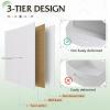 imageWLIVE 9Drawer Dresser Fabric Storage Tower for Bedroom Hallway Entryway Closet Tall Chest Organizer Unit with Fabric Bins Steel Frame Wood Top Easy Pull Handle Rustic Brown Wood Grain PrintWhite