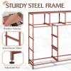 imageWLIVE 9Drawer Dresser Fabric Storage Tower for Bedroom Hallway Entryway Closet Tall Chest Organizer Unit with Fabric Bins Steel Frame Wood Top Easy Pull Handle Rustic Brown Wood Grain PrintPink