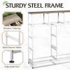 imageWLIVE 9Drawer Dresser Fabric Storage Tower for Bedroom Hallway Entryway Closet Tall Chest Organizer Unit with Fabric Bins Steel Frame Wood Top Easy Pull Handle Rustic Brown Wood Grain PrintGreige