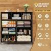 imageWLIVE 9Drawer Dresser Fabric Storage Tower for Bedroom Hallway Entryway Closet Tall Chest Organizer Unit with Fabric Bins Steel Frame Wood Top Easy Pull Handle Rustic Brown Wood Grain PrintBlack and Rustic Brown