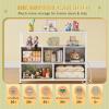 imageWLIVE Black Dresser for Bedroom 5 Drawer Dressers with Charging Station Fabric Chest of Drawers with Open Shelves Storage Dresser for Living Room Closet EntrywayWhite