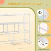imageWLIVE Black Dresser for Bedroom 5 Drawer Dressers with Charging Station Fabric Chest of Drawers with Open Shelves Storage Dresser for Living Room Closet EntrywayWhite