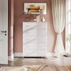 imageWLIVE Black Tall Dresser for Bedroom with 10 Drawers Chest of Drawers Dressers Bedroom Furniture Storage Organizer Unit with Fabric Bins for Closet Hallway Living RoomWhite