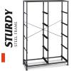 imageWLIVE Black Tall Dresser for Bedroom with 10 Drawers Chest of Drawers Dressers Bedroom Furniture Storage Organizer Unit with Fabric Bins for Closet Hallway Living RoomCharcoal Black