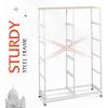 imageWLIVE Black Tall Dresser for Bedroom with 10 Drawers Chest of Drawers Dressers Bedroom Furniture Storage Organizer Unit with Fabric Bins for Closet Hallway Living RoomLight Grey