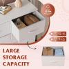 imageWLIVE Black Tall Dresser for Bedroom with 10 Drawers Chest of Drawers Dressers Bedroom Furniture Storage Organizer Unit with Fabric Bins for Closet Hallway Living RoomWhite