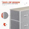imageWLIVE Black Tall Dresser for Bedroom with 10 Drawers Chest of Drawers Dressers Bedroom Furniture Storage Organizer Unit with Fabric Bins for Closet Hallway Living RoomLight Grey