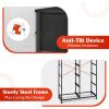 imageWLIVE Black Tall Dresser for Bedroom with 10 Drawers Chest of Drawers Dressers Bedroom Furniture Storage Organizer Unit with Fabric Bins for Closet Hallway Living RoomCharcoal Black