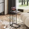 imageWLIVE C Shaped End Table Small Side Tables for Sofa and Bed Couch Table That Slides Under for Living Room Bedroom Home Office Small SpacesAgrey