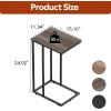 imageWLIVE C Shaped End Table Small Side Tables for Sofa and Bed Couch Table That Slides Under for Living Room Bedroom Home Office Small SpacesAgrey