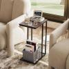 imageWLIVE C Shaped End Table Small Side Tables for Sofa and Bed Couch Table That Slides Under for Living Room Bedroom Home Office Small SpacesAgrey