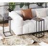 imageWLIVE C Shaped End Table Small Side Tables for Sofa and Bed Couch Table That Slides Under for Living Room Bedroom Home Office Small SpacesAgrey