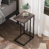 imageWLIVE C Shaped End Table Small Side Tables for Sofa and Bed Couch Table That Slides Under for Living Room Bedroom Home Office Small SpacesAgrey