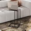 imageWLIVE C Shaped End Table Small Side Tables for Sofa and Bed Couch Table That Slides Under for Living Room Bedroom Home Office Small SpacesAgrey