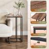 imageWLIVE C Shaped End Table Small Side Tables for Sofa and Bed Couch Table That Slides Under for Living Room Bedroom Home Office Small SpacesBrown