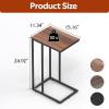 imageWLIVE C Shaped End Table Small Side Tables for Sofa and Bed Couch Table That Slides Under for Living Room Bedroom Home Office Small SpacesBrown