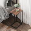 imageWLIVE C Shaped End Table Small Side Tables for Sofa and Bed Couch Table That Slides Under for Living Room Bedroom Home Office Small SpacesBrown