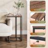 imageWLIVE C Shaped End Table Small Side Tables for Sofa and Bed Couch Table That Slides Under for Living Room Bedroom Home Office Small SpacesBrown