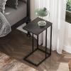 imageWLIVE C Shaped End Table Small Side Tables for Sofa and Bed Couch Table That Slides Under for Living Room Bedroom Home Office Small SpacesRelief Black