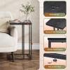 imageWLIVE C Shaped End Table Small Side Tables for Sofa and Bed Couch Table That Slides Under for Living Room Bedroom Home Office Small SpacesRelief Black