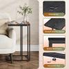 imageWLIVE C Shaped End Table Small Side Tables for Sofa and Bed Couch Table That Slides Under for Living Room Bedroom Home Office Small SpacesRelief Black