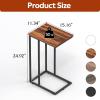 imageWLIVE C Shaped End Table Small Side Tables for Sofa and Bed Couch Table That Slides Under for Living Room Bedroom Home Office Small SpacesRetro Brown