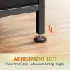 imageWLIVE Coffee Table 39quot Coffee Table with Storage ampamp Drawers 2Tier Wood Center Table for Living Room Apartment Bedroom Metal Table Legs Rustic BrownRustic Brown
