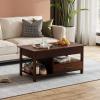 imageWLIVE Coffee Table 39quot Lift Top Coffee Table with Hidden Compartment Storage Drawers and Storage Shelf for Living Room Reception Room EspressoEspresso
