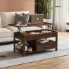 imageWLIVE Coffee Table 39quot Lift Top Coffee Table with Hidden Compartment Storage Drawers and Storage Shelf for Living Room Reception Room EspressoEspresso