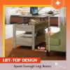 imageWLIVE Coffee Table 39quot Lift Top Coffee Table with Hidden Compartment Storage Drawers and Storage Shelf for Living Room Reception Room EspressoGrey