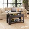 imageWLIVE Coffee Table 39quot Lift Top Coffee Table with Hidden Compartment Storage Shelf and Lifting Top for Home Living Room Office and Reception RoomEspressoBlack