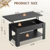 imageWLIVE Coffee Table 39quot Lift Top Coffee Table with Hidden Compartment Storage Shelf and Lifting Top for Home Living Room Office and Reception RoomEspressoBlack