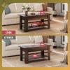 imageWLIVE Coffee Table 39quot Lift Top Coffee Table with Hidden Compartment Storage Shelf and Lifting Top for Home Living Room Office and Reception RoomEspressoEspresso