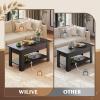 imageWLIVE Coffee Table 39quot Lift Top Coffee Table with Hidden Compartment Storage Shelf and Lifting Top for Home Living Room Office and Reception RoomEspressoBlack