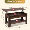 imageWLIVE Coffee Table 39quot Lift Top Coffee Table with Hidden Compartment Storage Shelf and Lifting Top for Home Living Room Office and Reception RoomEspressoEspresso