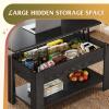 imageWLIVE Coffee Table 39quot Lift Top Coffee Table with Hidden Compartment Storage Shelf and Lifting Top for Home Living Room Office and Reception RoomEspressoBlack Oak