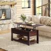 imageWLIVE Coffee Table 39quot Lift Top Coffee Table with Hidden Compartment and Storage Shelf for Living Room Reception Room and Bedroom RedBrown