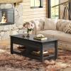 imageWLIVE Coffee Table 39quot Lift Top Coffee Table with Hidden Compartment and Storage Shelf for Living Room Rustic BrownBlack Oak