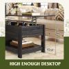imageWLIVE Coffee Table 39quot Lift Top Coffee Table with Hidden Compartment and Storage Shelf for Living Room Rustic BrownBlack Oak