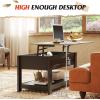imageWLIVE Coffee Table 39quot Lift Top Coffee Table with Hidden Compartment and Storage Shelf for Living Room Rustic BrownGrey