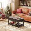 imageWLIVE Coffee Table 39quot Lift Top Coffee Table with Hidden Compartment and Storage Shelf for Living Room Rustic BrownGrey