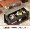 imageWLIVE Coffee Table 39quot Lift Top Coffee Table with Hidden Compartment and Storage Shelf for Living Room Rustic BrownGrey